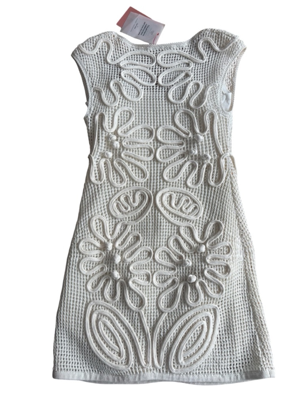 Cult Gaia Chimi Cotton Knit Mini Dress in Off White Sz. Small BNWT - Picture 8 of 11
